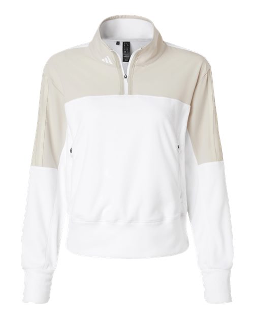 Ladies Adidas 1/4 Zip Poly Fleece