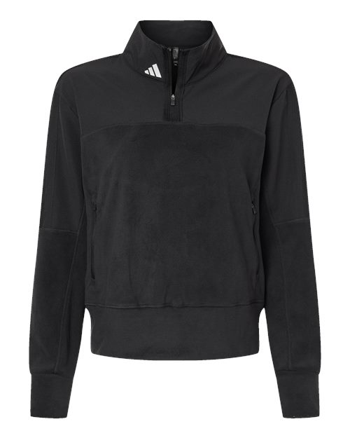 Ladies Adidas 1/4 Zip Poly Fleece