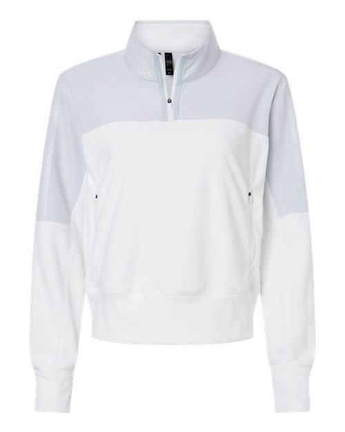 Ladies Adidas 1/4 Zip Poly Fleece