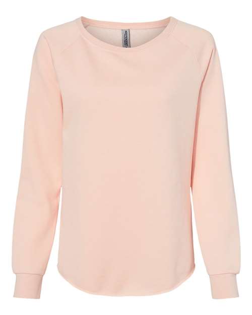 Ladies Wave Wash Crewneck Sweatshirt