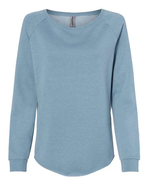 Ladies Wave Wash Crewneck Sweatshirt