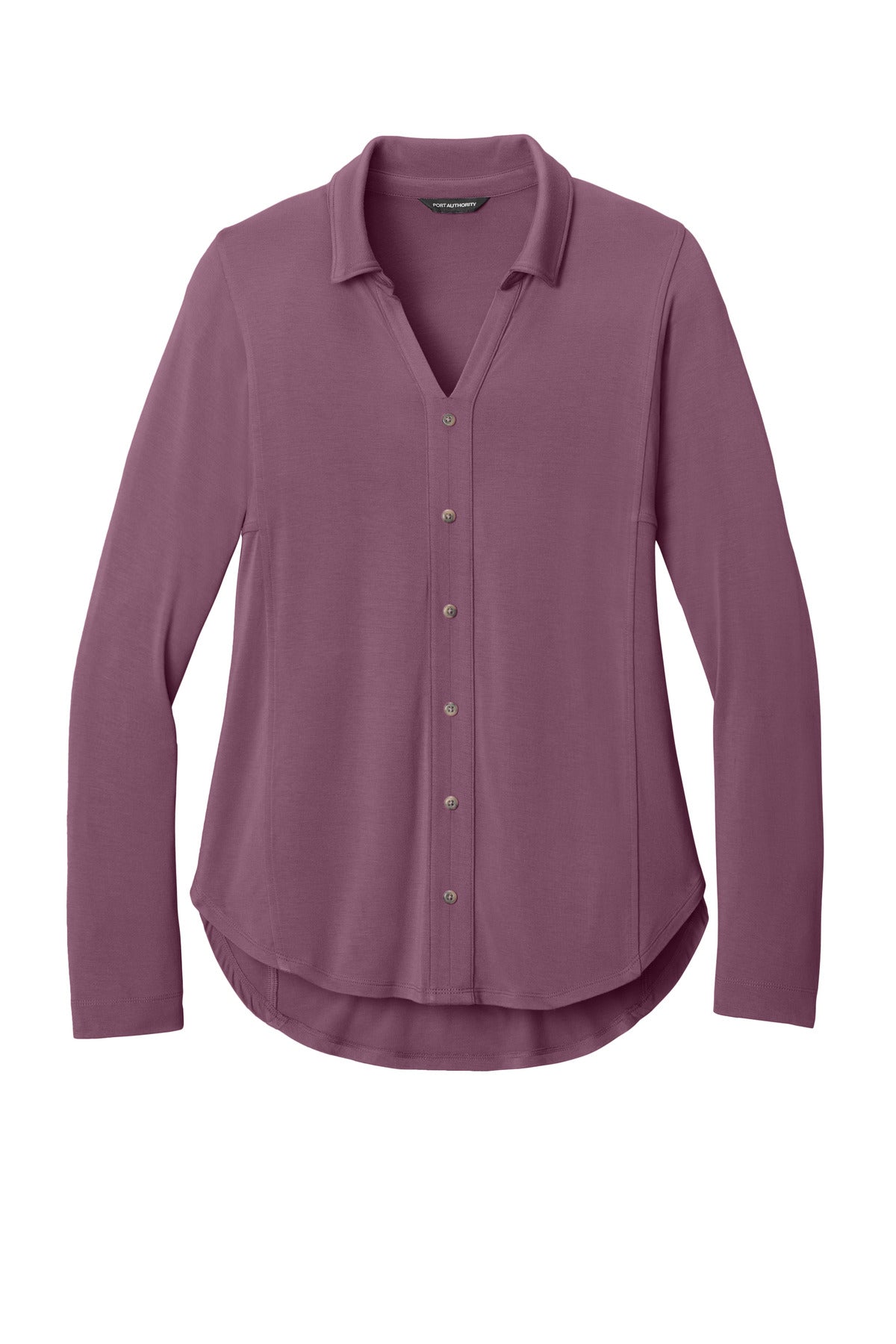 Ladies Luxe Knit Button Tunic