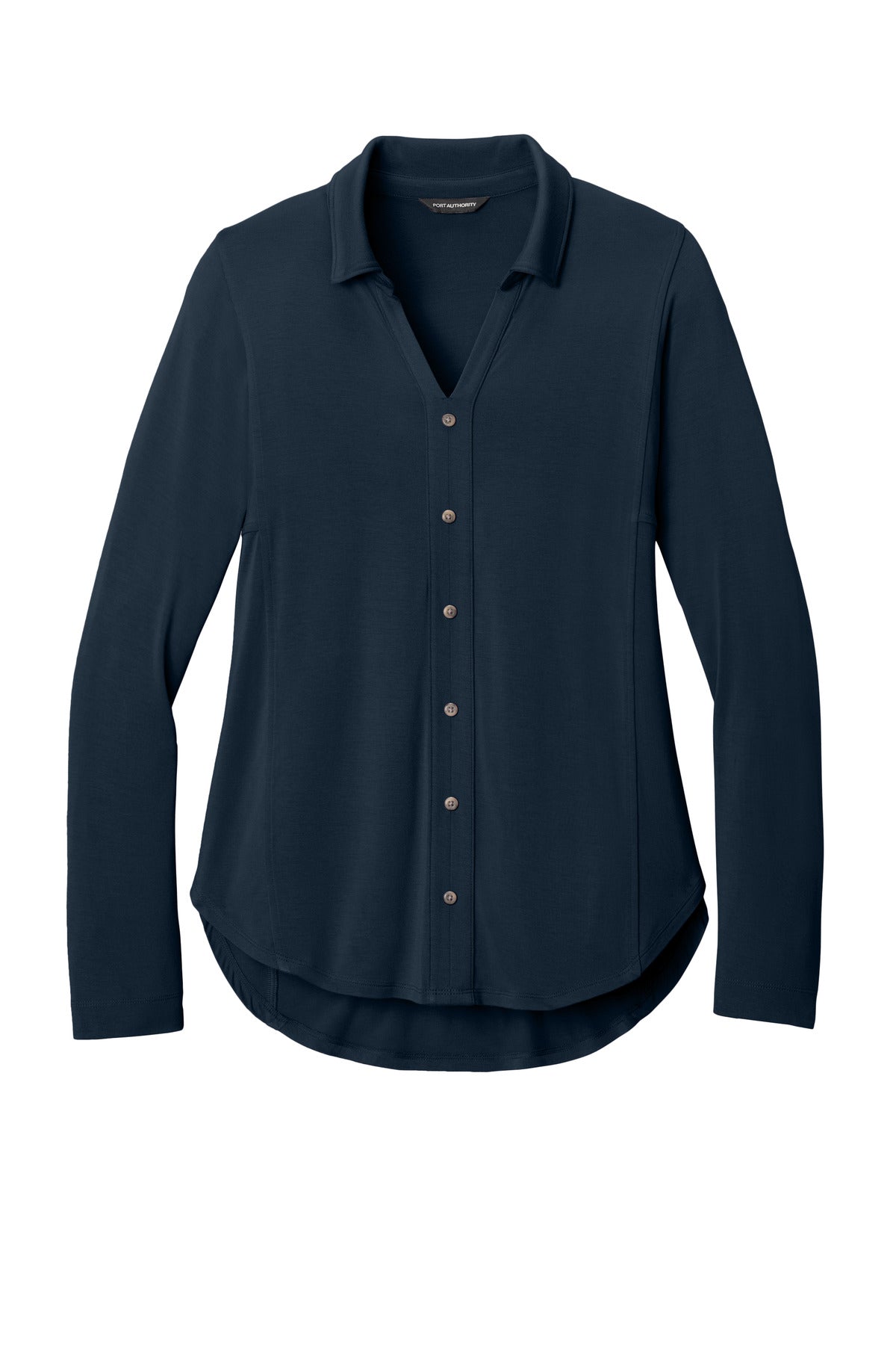 Ladies Luxe Knit Button Tunic