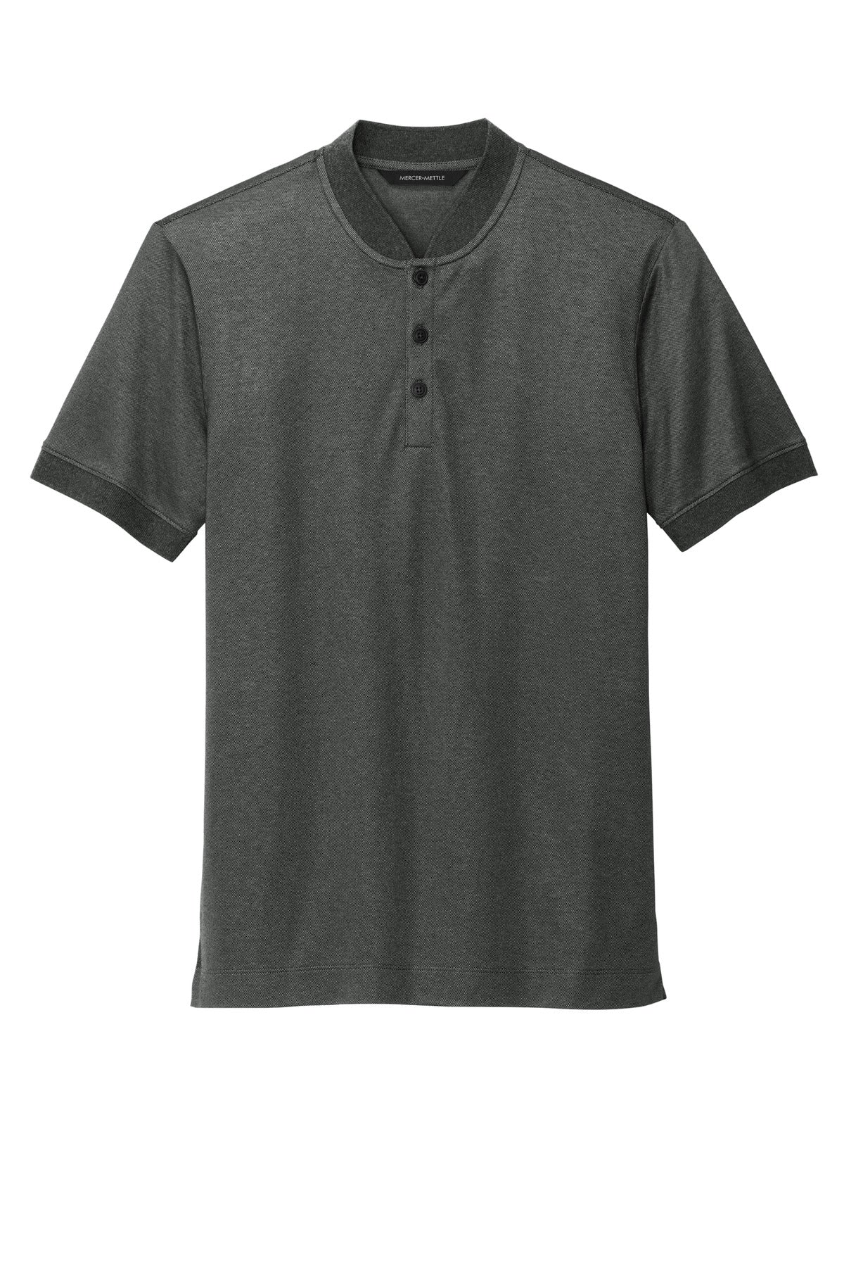 Stretch Pique 3 Button Henley
