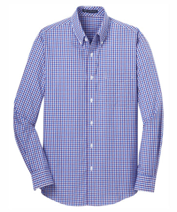 Gingham Long Sleeve Easy Care Shirt