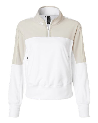 Ladies Adidas 1/4 Zip Poly Fleece