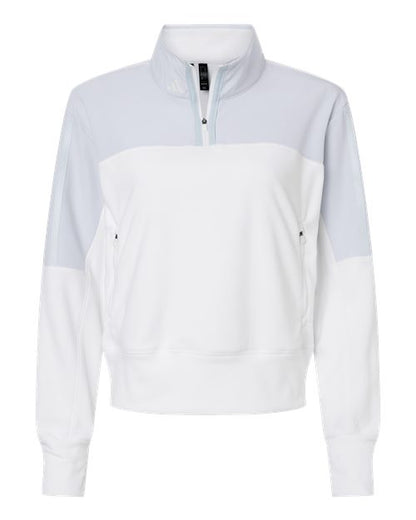 Ladies Adidas 1/4 Zip Poly Fleece