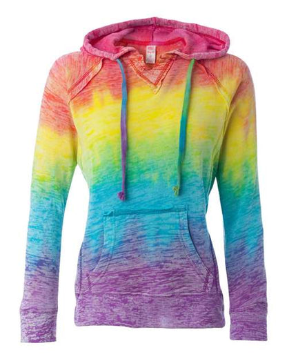 Ladies/Girls Burnout V-Notch Hoodie