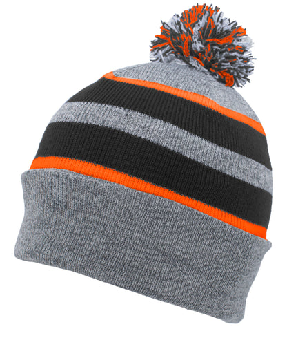Knit Fold Over Pom-Pom Beanie