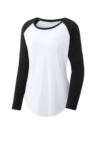 Ladies Tri-Blend Long Sleeve Raglan Tee