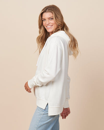 Ladies Drop Tail Hooded Sweatshirt