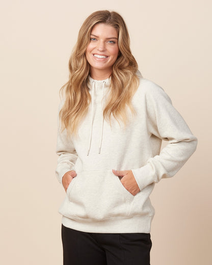 Ladies Scuba Neck Hooded Sweatshirt