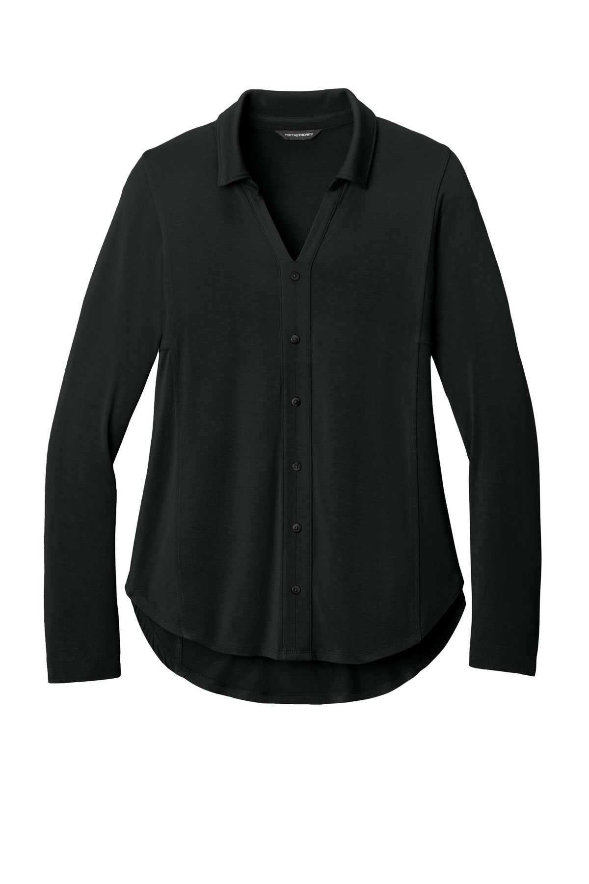 Ladies Luxe Knit Button Tunic