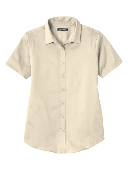 Ladies Short Sleeve SuperPro React Twill