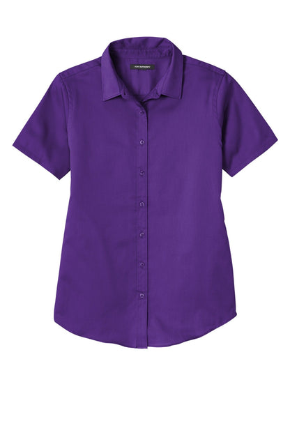 Ladies Short Sleeve SuperPro React Twill