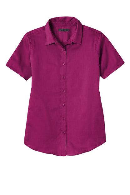 Ladies Short Sleeve SuperPro React Twill