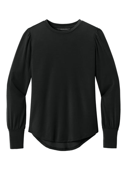 Ladies Stretch Jersey Long Sleeve Blouson Top