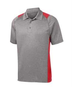 Heather Colorblock Performance Polo Shirt