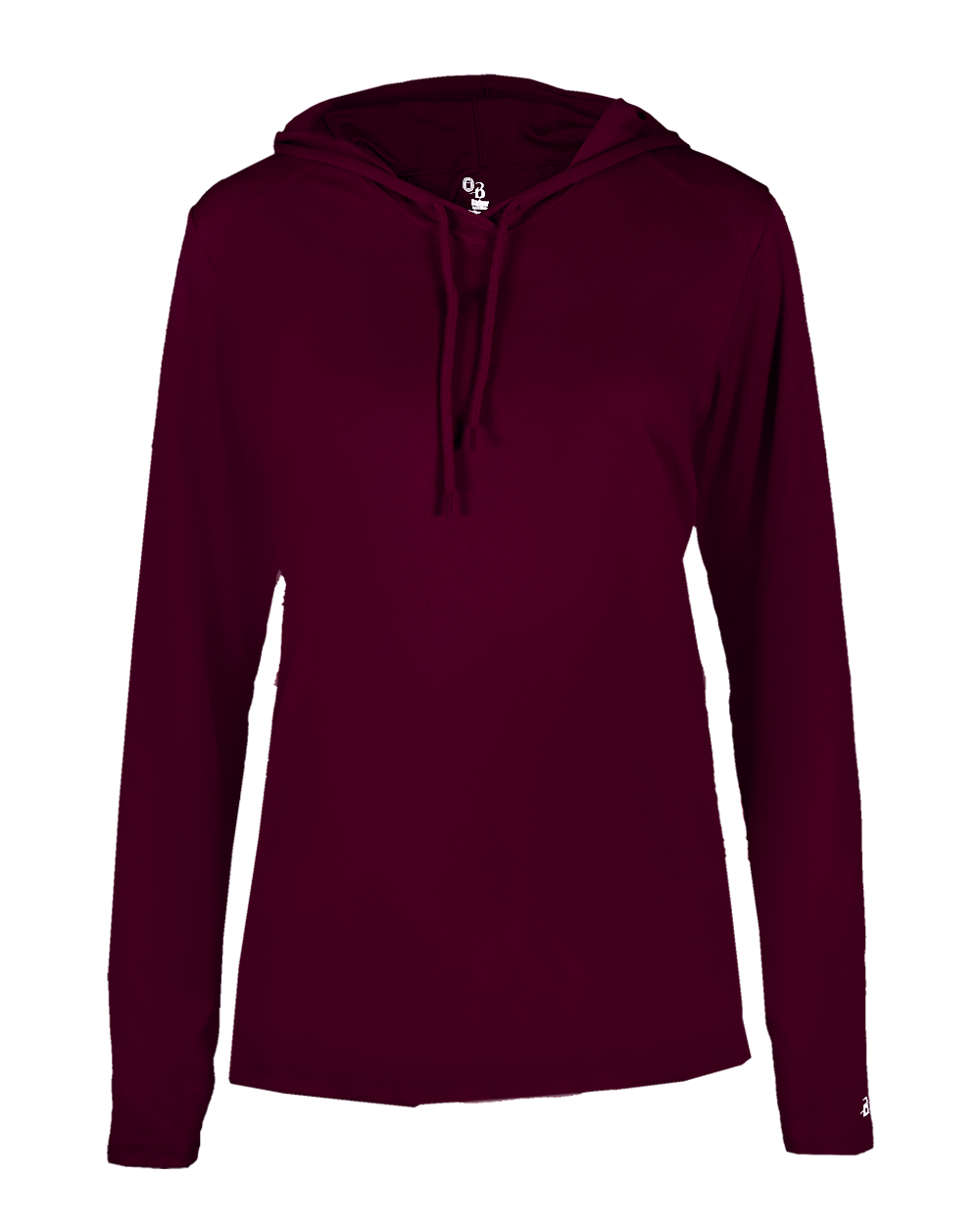 Ladies Bcore Long Slv Hooded T