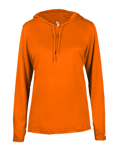 Ladies Bcore Long Slv Hooded T