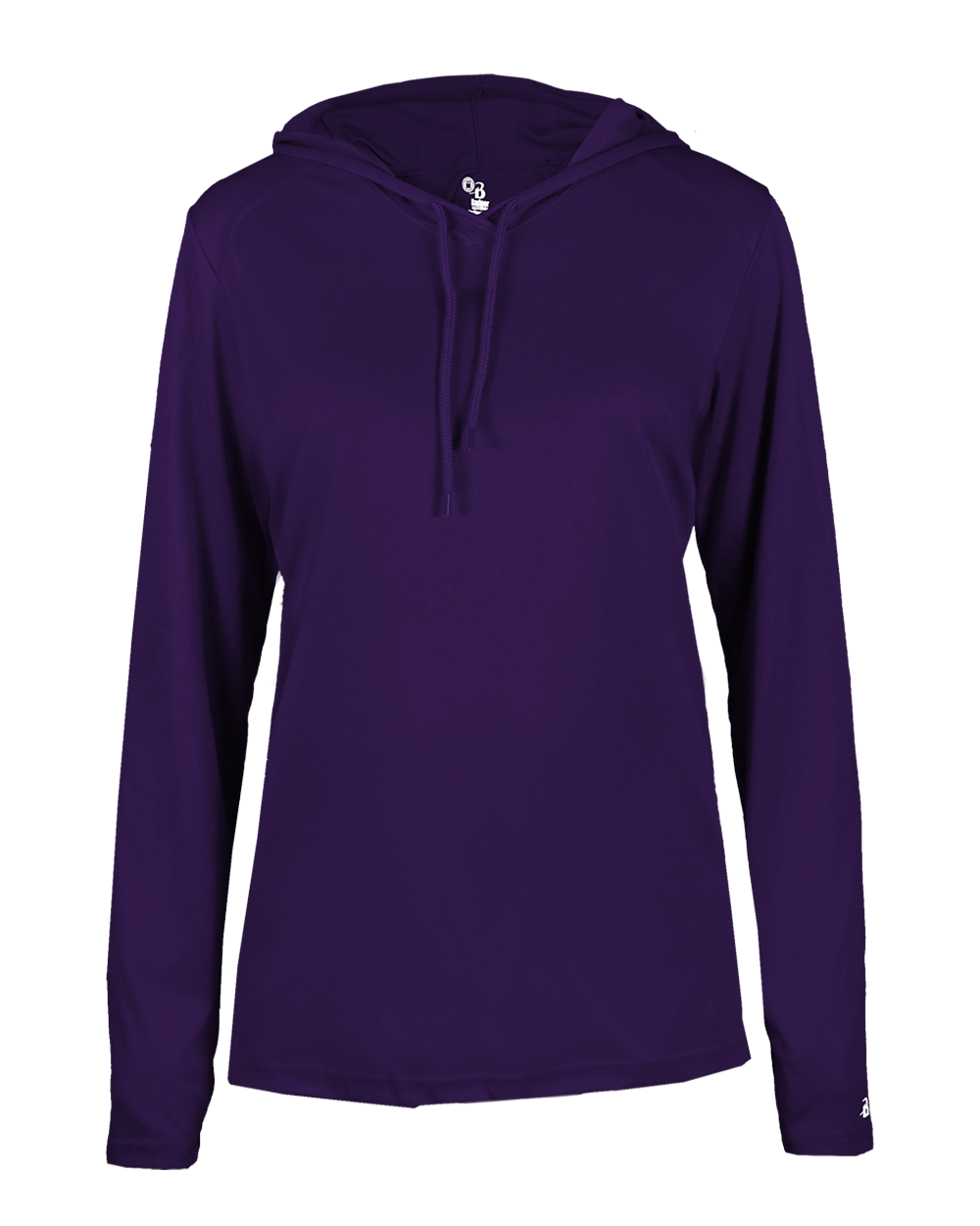 Ladies Bcore Long Slv Hooded T