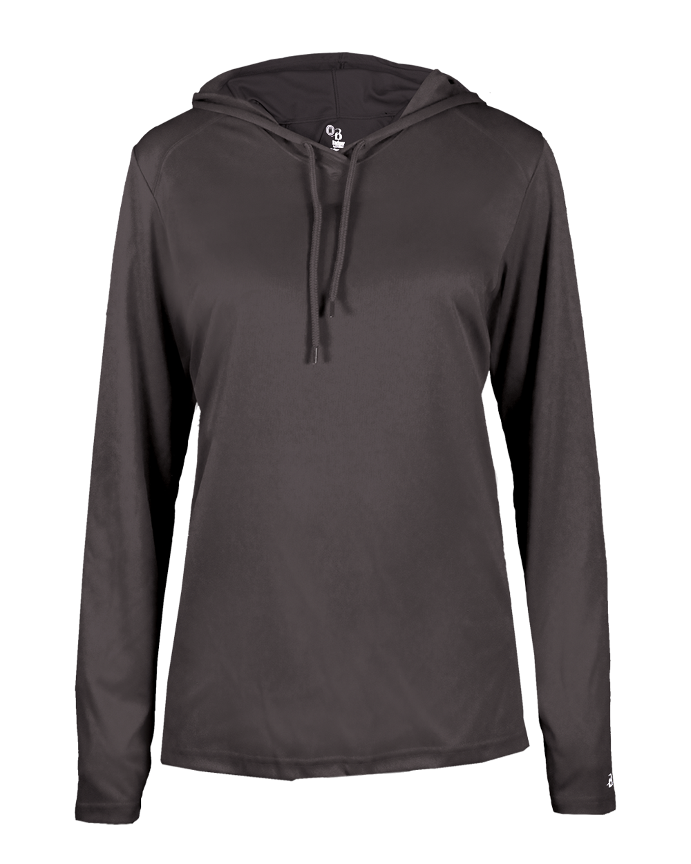Ladies Bcore Long Slv Hooded T
