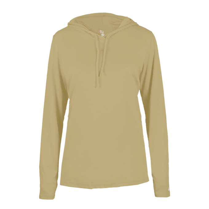 Ladies Bcore Long Slv Hooded T