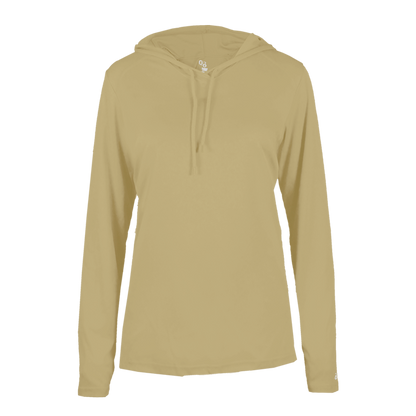 Ladies Bcore Long Slv Hooded T