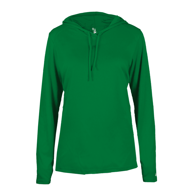 Ladies Bcore Long Slv Hooded T