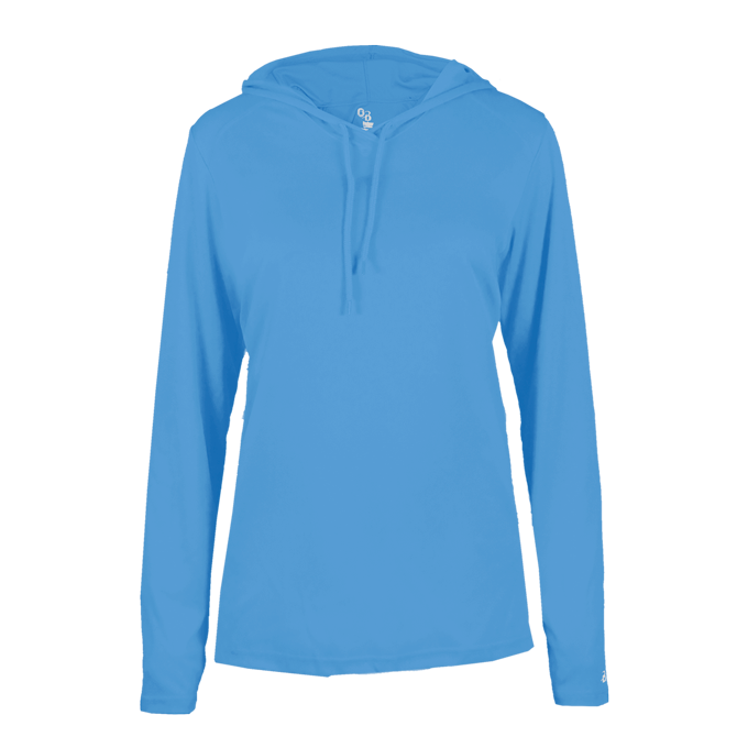 Ladies Bcore Long Slv Hooded T