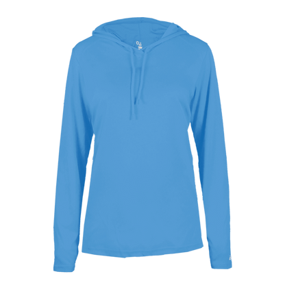 Ladies Bcore Long Slv Hooded T