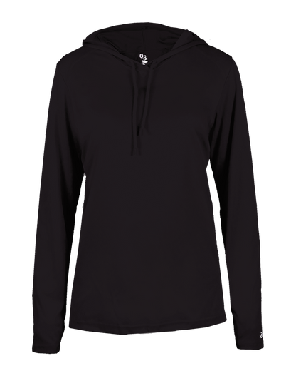 Ladies Bcore Long Slv Hooded T