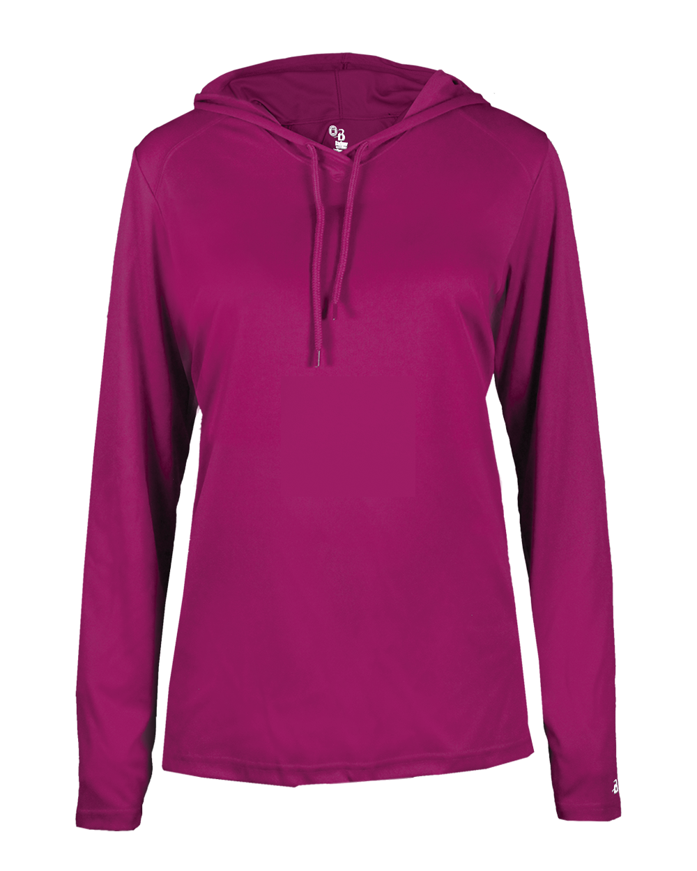 Ladies Bcore Long Slv Hooded T